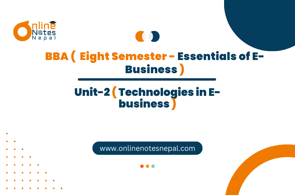 Technologies in E-Business